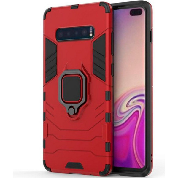 

ударопрочный Transformer Ring под магнитный держатель для Samsung Galaxy S10+ (Красный / Dante Red) (686603)
