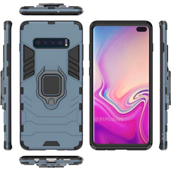 

ударопрочный Transformer Ring под магнитный держатель для Samsung Galaxy S10+ (Серый / Metal slate) (686605)