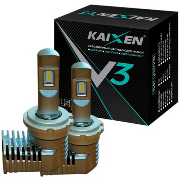 

Светодиодные лампы LED Kaixen V3 D1S, D2S, D3S, D3S 6000k 12-24v 40w
