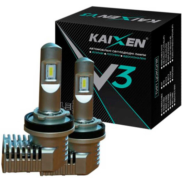 

Светодиодные лампы LED Kaixen V3 H11 6000k 12-24v 40w