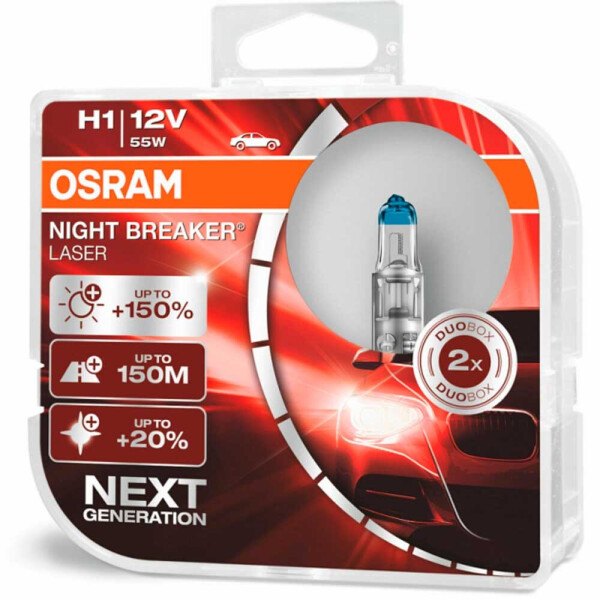 

Галогеновая лампа Osram H1 Night Breaker Laser 64150NL +150% 55w P14,5s HardDuopet