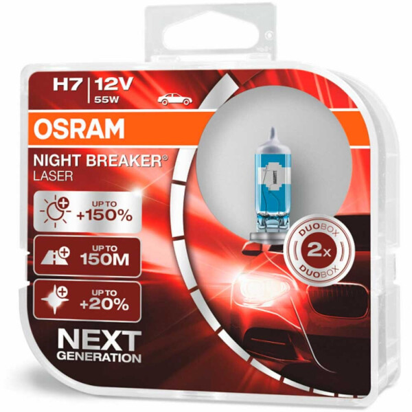

Галогеновая лампа Osram H7 Night Breaker Laser 64210NL +150% 55w PX26d HardDuopet