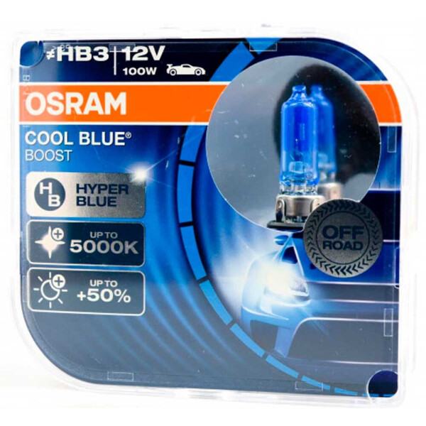 

Галогеновая лампа Osram HB3 (9005) Cool Blue Boost 69005CBB+ 100w P20d HardDuopet