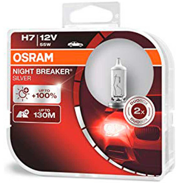 

Галогеновая лампа Osram H7 Night Breaker Silver 64210NBS +100% 55w PX29t HardDuopet