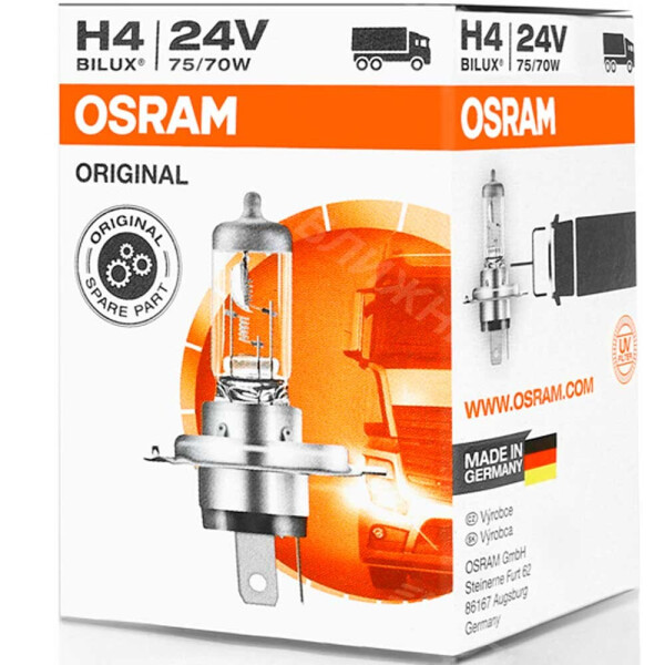 

Галогеновая лампа Osram H4 (HB2, 9003) Original 64196 75/70W 24v P43T