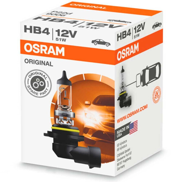 

Галогеновая лампа Osram HB4 (9006) Original 9006-FS 51w P22d