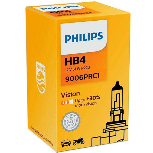 

Галогеновая лампа Philips HB4 (9006) Vision 9006PRC1 55w P22d
