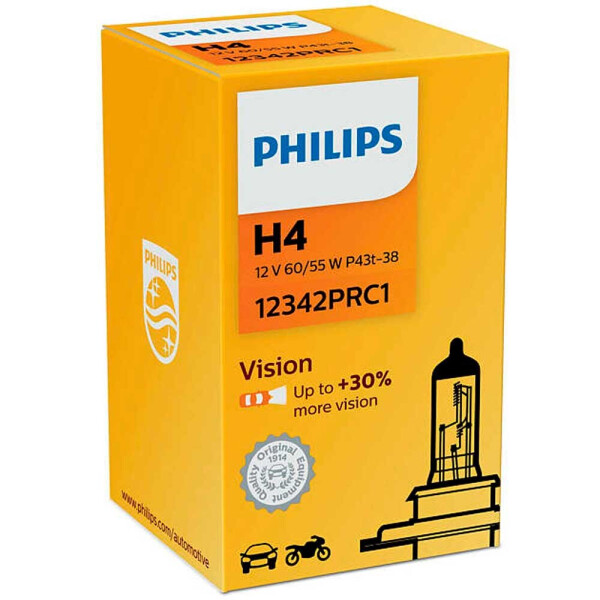 

Галогеновая лампа Philips H4 (HB2, 9003) Vision 12342PRC1 60/55W P43t