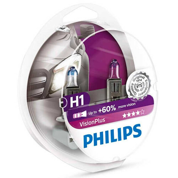 

Галогеновая лампа Philips H1 VisionPlus 12258VPS2 55w P14,5s