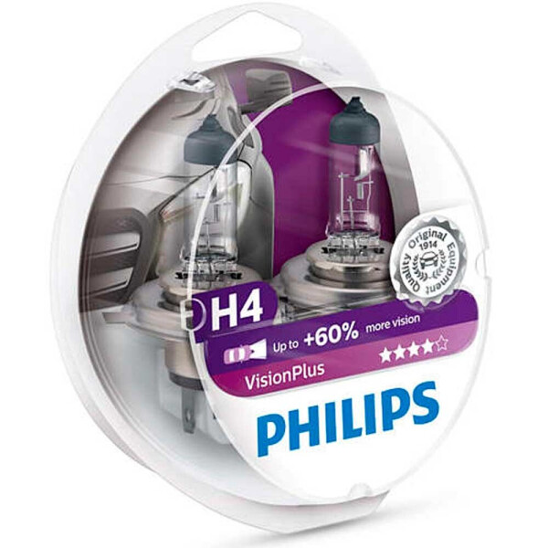

Галогеновая лампа Philips H4 (HB2, 9003) VisionPlus 12342VPS2 60/55W P43t