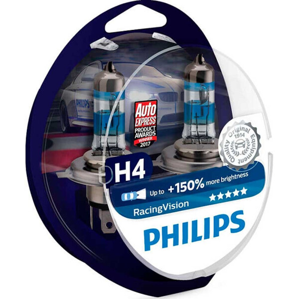 

Галогеновая лампа Philips H4 (HB2, 9003) RacingVision 12342RVS2 60/55W P43T