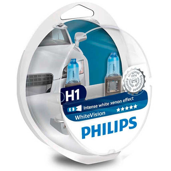 

Галогеновая лампа Philips H1 WhiteVision 12258WHVSM 55W P14,5s