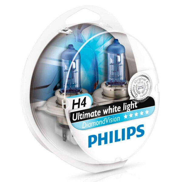 

Галогеновая лампа Philips H4 (HB2, 9003) DiamondVision 12342DVSP 60/55W P43t