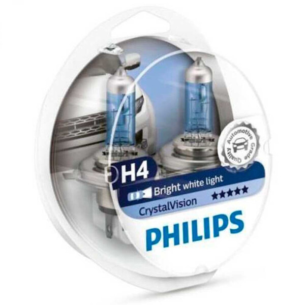 

Галогеновая лампа Philips H4 (HB2, 9003) CristalVision 12342CVSP 60/55W P43t+2xW5W