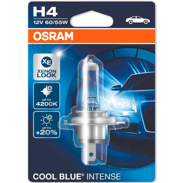 

Галогеновая лампа Osram H4 (HB2, 9003) Cool Blue Intense 64193CBI-01B 60/55W P43T Blister
