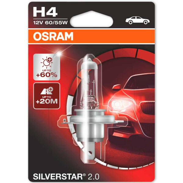 

Галогеновая лампа Osram H4 (HB2, 9003) SilverStar 2.0 64193SV2 60/55W P43T Blister