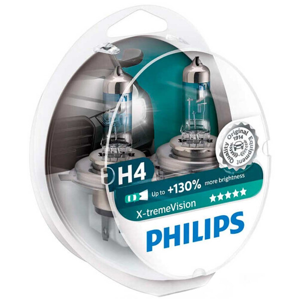 

Галогеновая лампа Philips H4 (HB2, 9003) X-tremeVision 12342XVSP+ 60/55W P43t