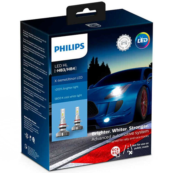 

Светодиодные лампы LED Philips HB3 (9005)/HB4 (9006) X-treme Ultinon 11005XUWX2