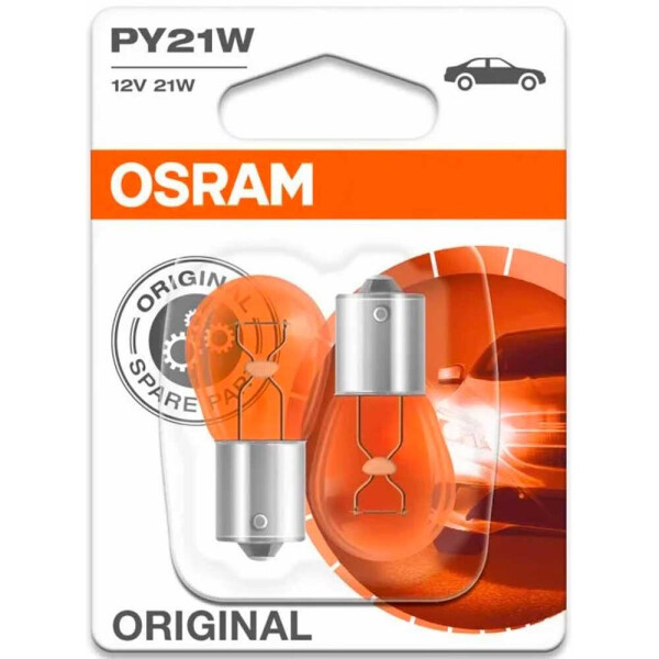 

Галогеновые лампы Osram Original PY21W 12V 21W BAU15s 7507-02B 10X2 Blister