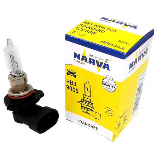

Галогеновая лампа Narva Standart HB3 (9005) 48005 12V 60W P20d