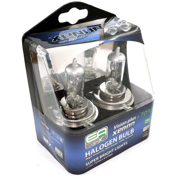 

Галогеновая лампа EA Light X H4 Vision Plus +70% P43t 60/55w 12v