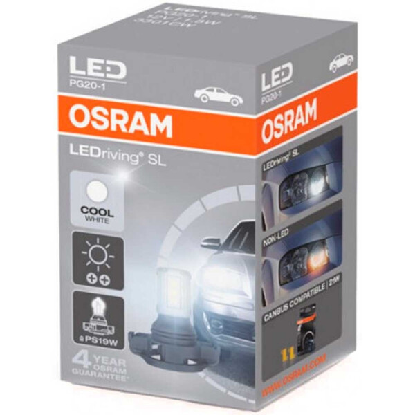 

Светодиодные лампы LED Osram LEDriving PS19W(PG20/1) 1.8W 12V 6000K 3301CW-FS