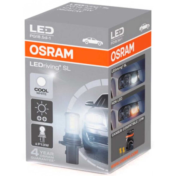 

Светодиодные лампы LED Osram LEDriving P13W(PG18,5d-1) 1.8W 12V 6000K 3828CW-FS