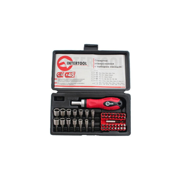 

Отвертка Intertool - реверсивная 48 ед. (HT-0441)