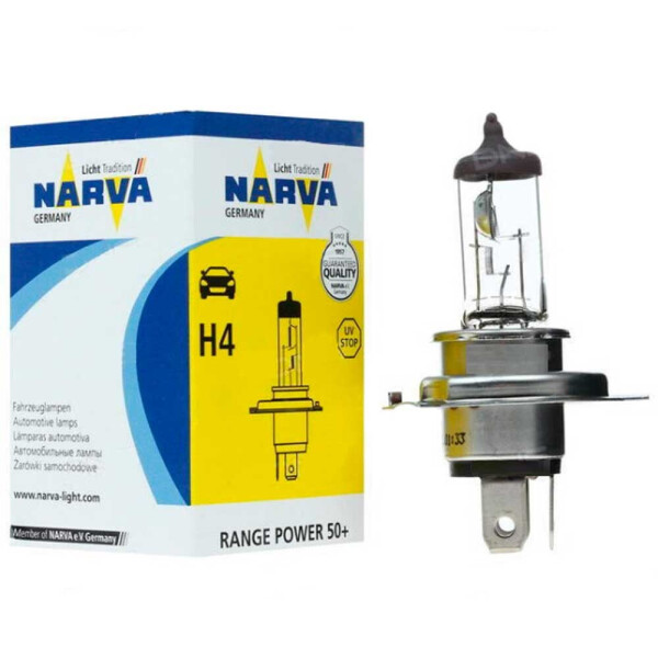 

Галогеновая лампа Narva Range Power +50 H4 (HB2, 9003) 48861 12V 60/55W P43t