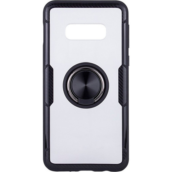 

TPU+PC Deen CrystalRing с креплением под магнитный держатель для Samsung Galaxy S10e (бесцветный / черный) (691154)