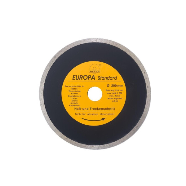 

Диск алмазный Aceca - 200 x 25,4 мм плитка (200 P)