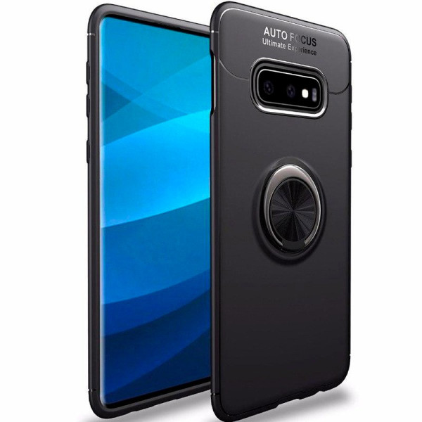 

TPU Deen ColorRing с креплением под магнитный держатель для Samsung Galaxy S10e (черный / черный) (691184)