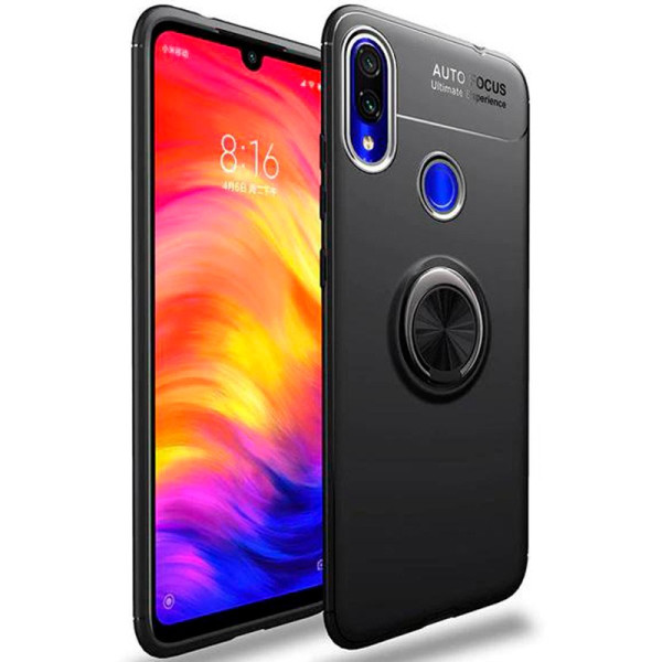 

TPU Deen ColorRing с креплением под магнитный держатель для Xiaomi Redmi Note 7 (черный / черный) (691189)