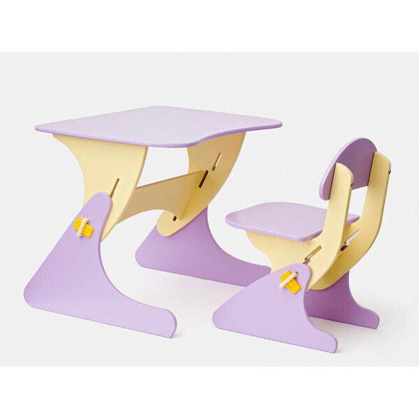 Акция на Растущий Детский письменный стол и стул с регулировкой по высоте, парта для детей от 2 до 7 лет purple от Allo UA