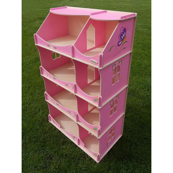 Акція на Игровой Кукольный Домик-шкаф для игрушек Hega для дома и улицы с росписью розовый, 60х30х114 см, арт. TM Hega* від Allo UA