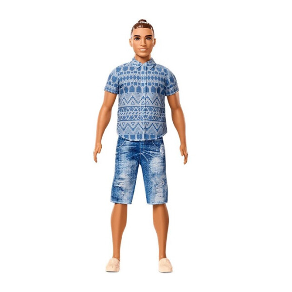 

Кукла для девочек Барби Кен Модник Шатен в джинсовых шортах - Ken Fashionistas Distressed Denim Barbie Doll