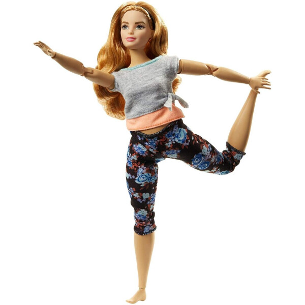 Акция на Шарнирная Кукла для девочек Барби Блондинка Пышка Безграничные движения Йога - Barbie Made to Move Doll от Allo UA