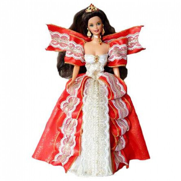 Акція на Коллекционная Кукла Барби Брюнетка Праздничная Счастливого Рождества 1997 года - Barbie Happy Holidays від Allo UA