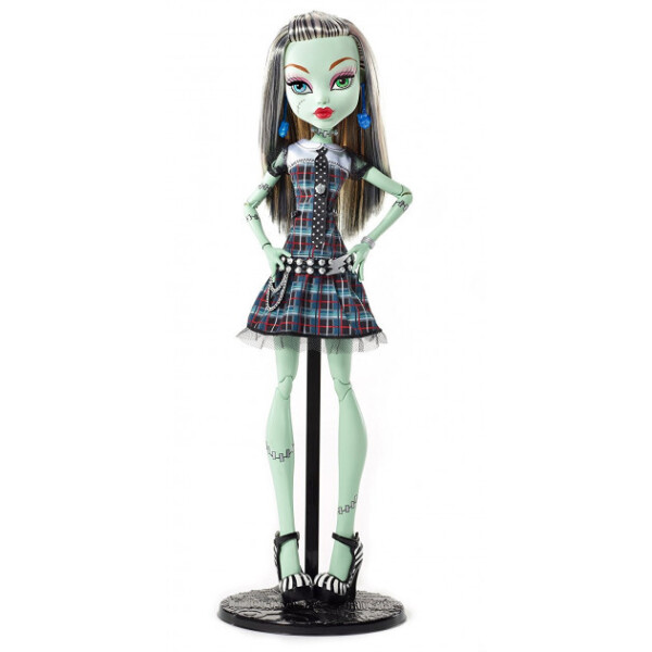 Акция на Кукла Монстер Хай Френки Штейн 42см Большая в клетчатом платье Monster High 17";Large Doll Frankie Stein Doll от Allo UA