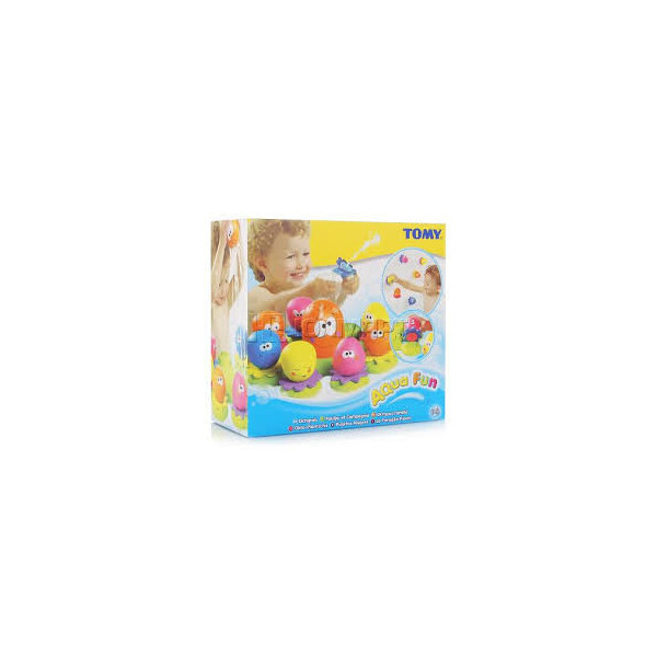 Акция на Детская Развивающая Игрушка Для Ванны Семейка осьминогов 9 штук на присосках с брызгалкой разноцветные Tomy от Allo UA