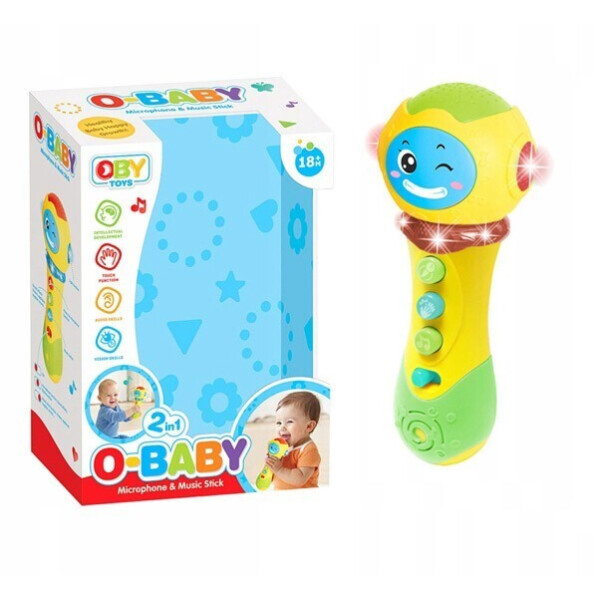 

Интерактивный микрофон 2 в 1 OBY Toys желтый