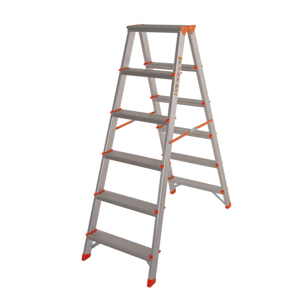 

Стремянка двусторонняя алюминиевая Laddermaster Polaris A5A6. 2x6 ступенек