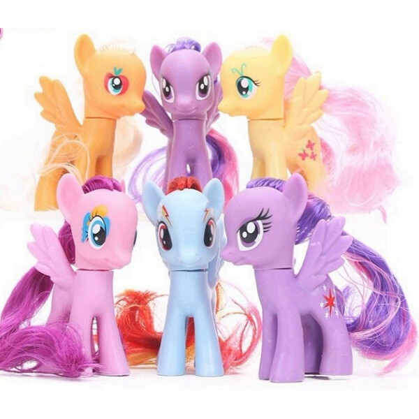 

Игровой набор пони фигурки 6 шт с волосами (78342618)