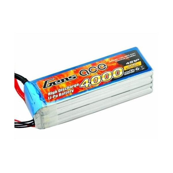 

Аккумулятор Gens Ace LiPO 14,8 4000мАч 4S 60C 138х42х37мм 474г T-Deans (B-60/120C-4000-4S1P)