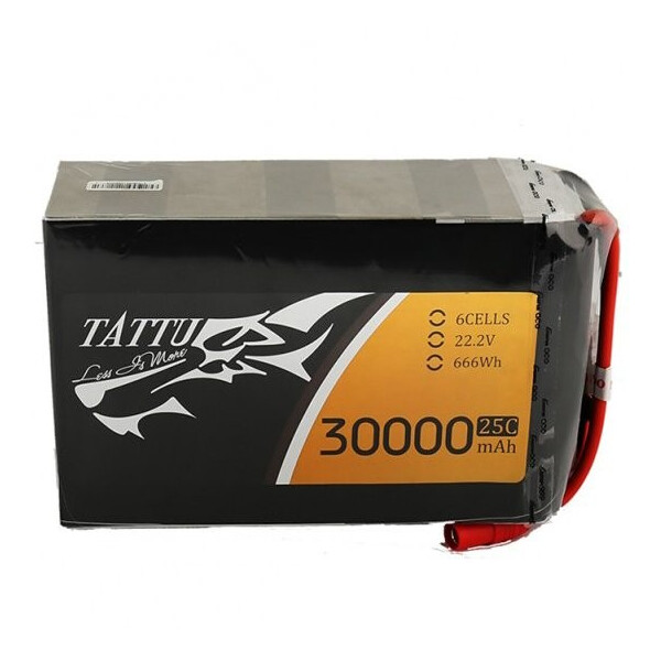 

Аккумулятор Tattu LiPO 22,2В 30000мАч 6S 25C 217х120х65мм 3505г AS150, XT150 (TA-25C-30000-6S1P)