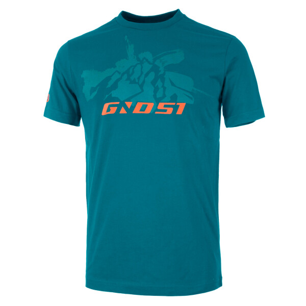 

Футболка Ghost MTN Casual Line Rebel, XL, зелено-оранжевая