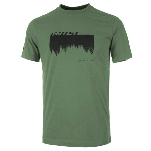 

Футболка Ghost MTN Casual Line Woods, XL, зелено-черная