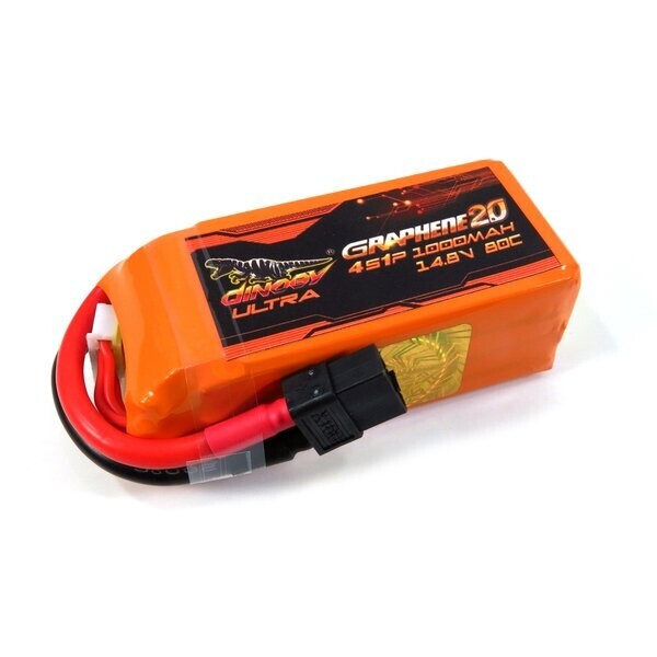

Аккумулятор Dinogy ULTRA G2.0 Li-Pol 1000mAh 14.8V 4S 80C XT60 76x27x34мм