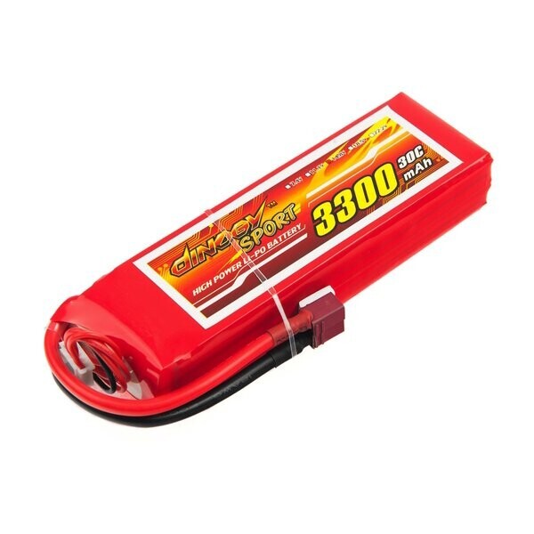 

Аккумулятор Dinogy Li-Pol 3300mAh 14.8V 4S 30C 26x43x142мм T-Plug