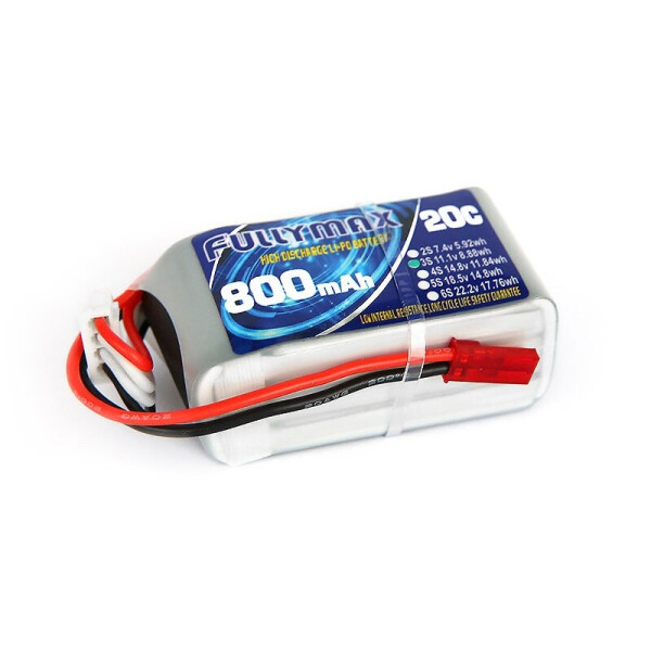 

Аккумулятор Fullymax LiPO 11,1В 800мАч 3S 20C 52х31х21,5мм 73г (FB800XL-3S)